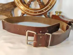 【美品】MHL マーガレットハウエル　高級レザーベルト 本革/牛革 英国製正規品