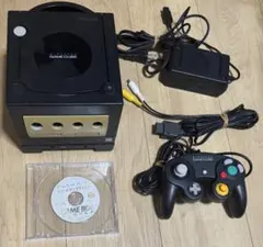 ニンテンドー　ゲームキューブ　ブラックゲームボーイプレイヤーとディスク付動作確認