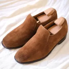 Tricker'sトリッカーズスエードスリッポン茶9