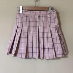 ラブトキシックLサイズ　チェック柄スカート　ピンク　インパン付き