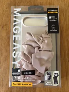 iPhone17Air用 Mageasy Foulard M ローズ ケース
