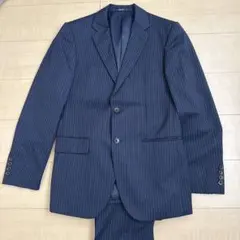 コムサイズム　ネイビー ストライプ ビジネススーツ　メンズ