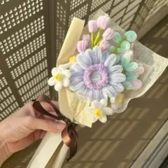 モールフラワー チャイラテshop 枯れないお花 ブルーミニブーケ　韓国花束