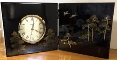 昭和 和風 置時計 葵の御紋 時代風デザイン - メルカリ