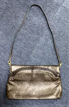 羊皮　肩掛けバッグ　黒　日本製