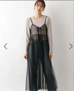 GLOBAL WORK 2wayチュールキャミワンピース