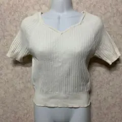 【31 Sons de mode】半袖ニット 綿 ホワイト♦︎36♦︎S