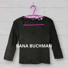 DANA BUCHMAN ブラウン 絹 カットソーＴシャツ Sサイズ ミセス