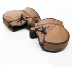 ⭐️バイク用⭐️ ハンドル　カバー　防寒　レザータイプ　ブラウン　おしゃれ