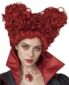 セール❣️赤の女王 不思議の国のアリス コスプレ ウィッグ Dハロ仮装 新品未使用