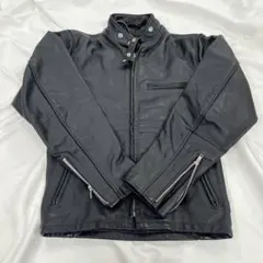 【美品】⭐️Schott ブラック レザー ダブルライダースジャケット 34