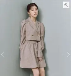 rienda テーラードデザインミニワンピース