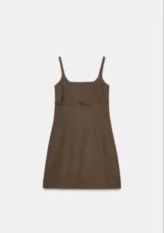 【新品未使用】ZARA ベルト付きショートストラップワンピース