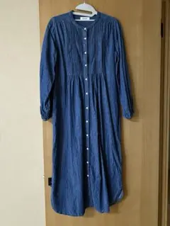 【アーバンリサーチサニーレーベル】ピンタック デニムシャツワンピース 長袖