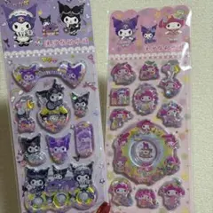 マイメロディクロミ ステッカーセット 2シート水シール 3D 立体 シャカシャカ