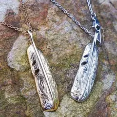 98 ハワイアンジュエリー フェザー×太陽 ペンダントトップ イエローゴールド