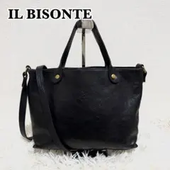 【美品】イルビゾンテ　ハンドバッグ　ショルダーバッグ　2way　ブラック