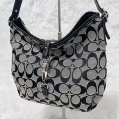 極美品 y2k 00s COACH ホーボー シグネチャー ワンショルダーバッグ