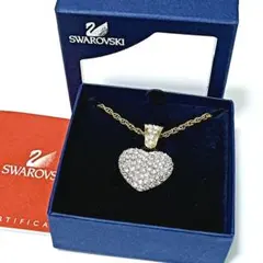 SWAROVSKI ハート ネックレス 5518868 箱有 - メルカリ