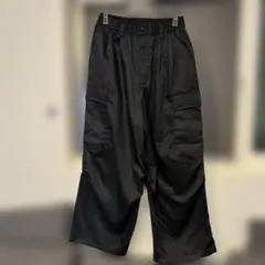 MONO-MART ブラック ワイドシルエットパンツのサムネイル