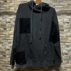 希少XL THE BETTER GENERATION パッチワークパーカー 黒