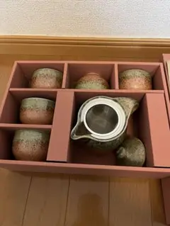 渓南陶器 茶こし湯のみセット 新品未使用 長期保管