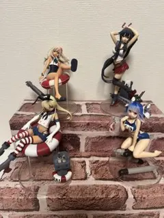 艦これ　呂500 矢矧　島風　伊19 フィギュア　4体セット
