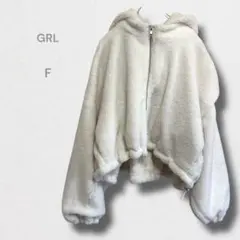 【GRL】グレイル ボアブルゾン ジップパーカー ショート丈 もこもこ