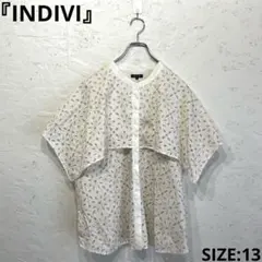 【INDIVI】ケープ風カットワークブラウス　半袖ブラウス　13のサムネイル