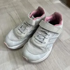 adidas グレー ピンク スニーカー　21センチ
