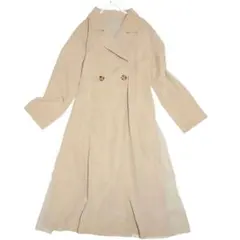 SPRAY PREMIUM プリーツ切替トレンチコート ベージュ M ロング