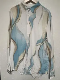 ZARA 長袖シャツ L 抽象模様