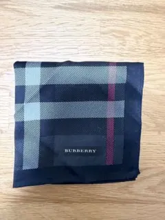 【未使用】バーバリー ハンカチ男性用　ブラック