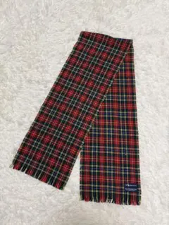 ポロラルフローレン　マフラー　毛100% チェック　赤　イタリア製