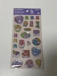 ケアベア　ポップデコパーティー　ラメきらクリスタルシール