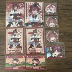 ホロライブ　宝鐘マリン　缶バッジ　クリアブロマイド　カード　10点セット まとめ