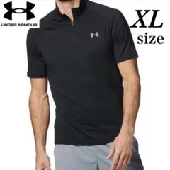 新品未使用　アンダーアーマー　テック 1/2ジップtシャツ　XLサイズ ブラックのサムネイル