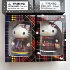 ハローキティ シークレットパースデール ミニマスコット 2点セット❤︎ チェック柄