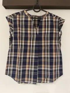GU チェック柄 ノースリーブシャツ S