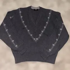 RAIKA NEW BASIC Vネック ニット グレー