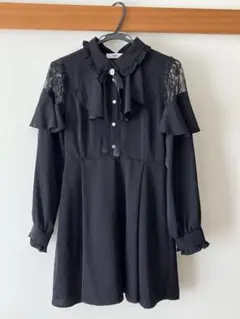 WEGO ブラック フリル ワンピース