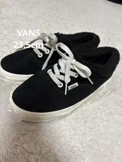 VANS ブラック ファー付き スニーカー 23.5cm