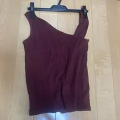 URBAN RESEARCH ワンショルダー リブタンクトップ ボルドーのサムネイル