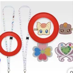 プリキュア 一番くじ G賞　ラバークリップ　ネックストラップ