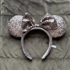 【最終値下げ】ディズニー　カチューシャ　ミニー　ブラウン　グレー　スパンコール