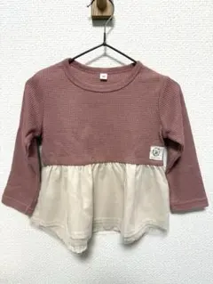 ワッフルTシャツ レースフレア サイズ90