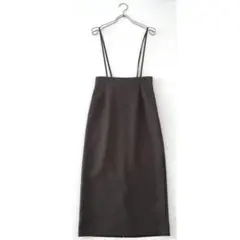 美品 LOUNIE ルーニィ 2way サスペンダー付き タイトスカート 36