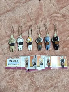通勤ねこ マスコットボールチェーン2 全6種　コンプリート