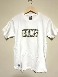 CHUMS Tシャツ カモフラージュロゴ ホワイト Sサイズのサムネイル