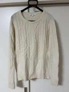 URBAN RESEARCH ケーブル編みニット Lサイズ アイボリー